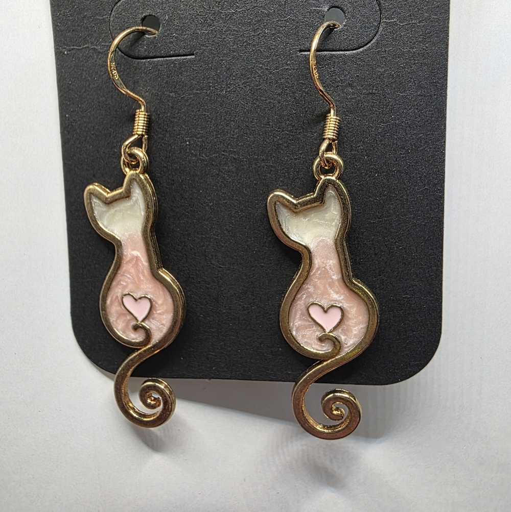 Cat Earrings (Pink) Handmade Hypoallergenic BUNDLE & OFFER TO SAVE‎